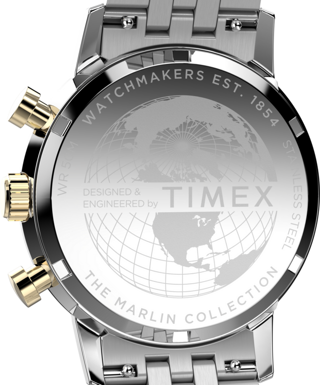 TW2W60000 Reloj Marlin® con cronógrafo y taquímetro, 40 mm, brazalete de acero inoxidable  Imagen del fondo de la caja