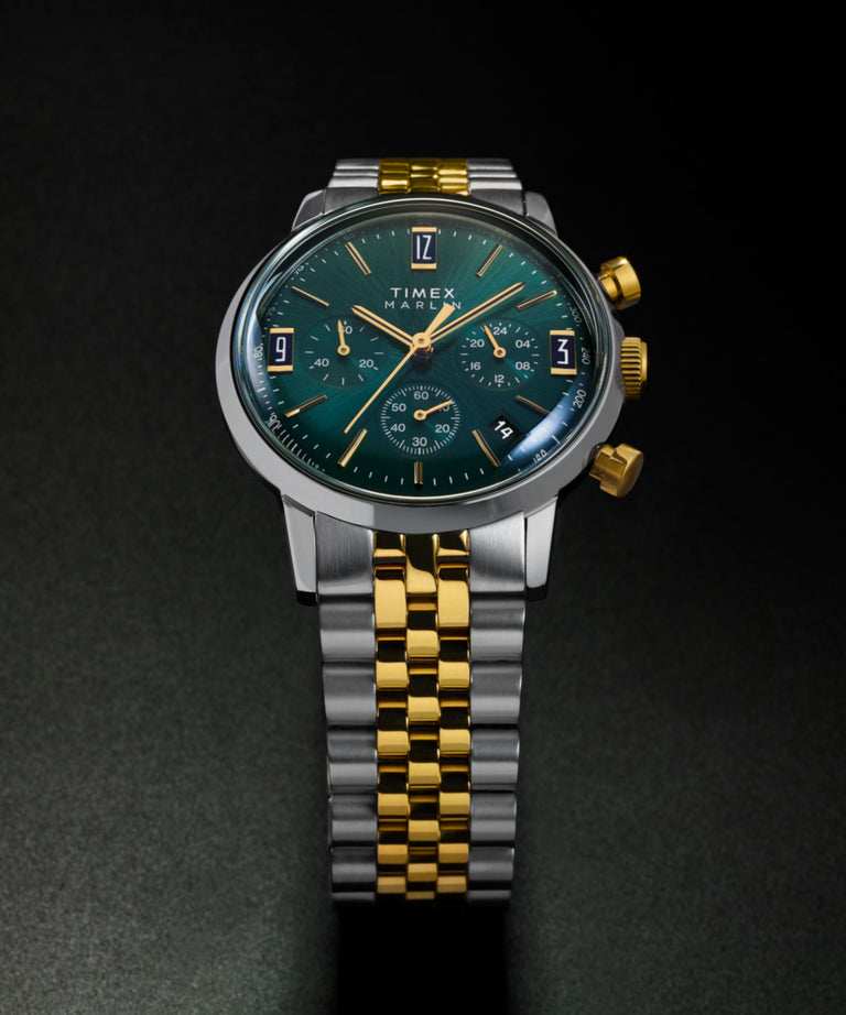 TW2W60000 Reloj Marlin® con cronógrafo y taquímetro, 40 mm, brazalete de acero inoxidable  Colaboración: imagen adicional