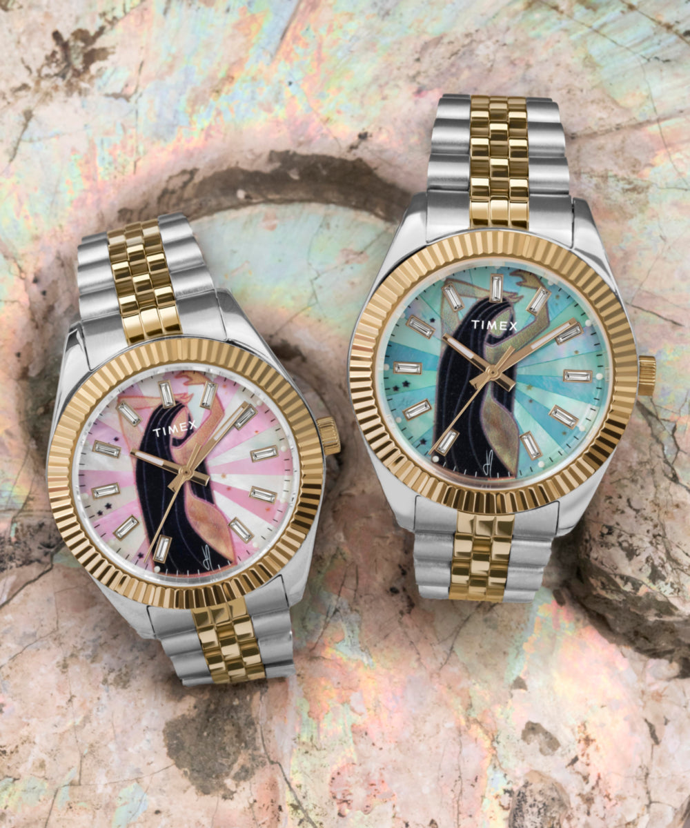 Timex x Jacquie Aiche Musings 36mm Stainless Steel Bracelet Watch