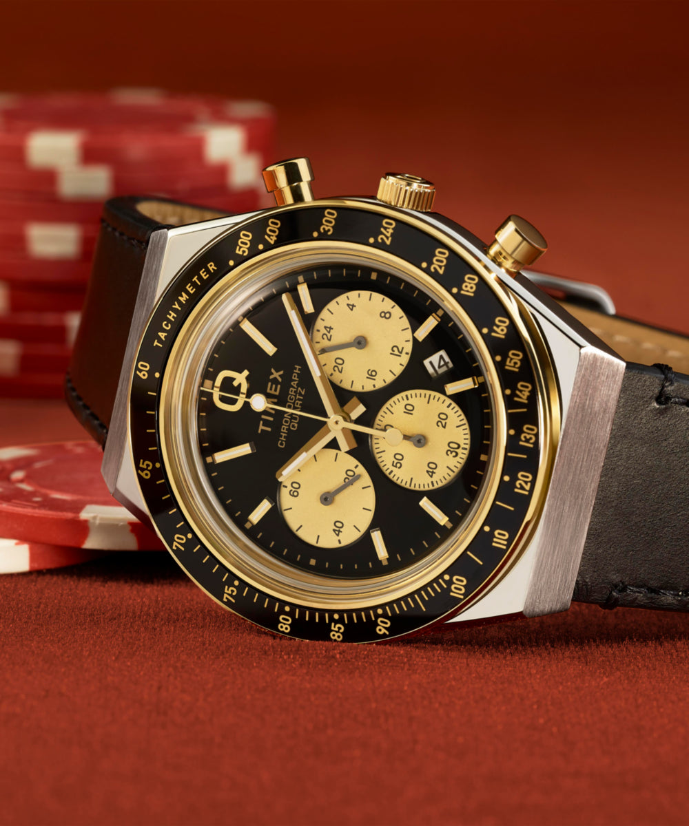Q Timex® Chronograph 40mm Leather Strap Watch - TW2W64300 | Timex US