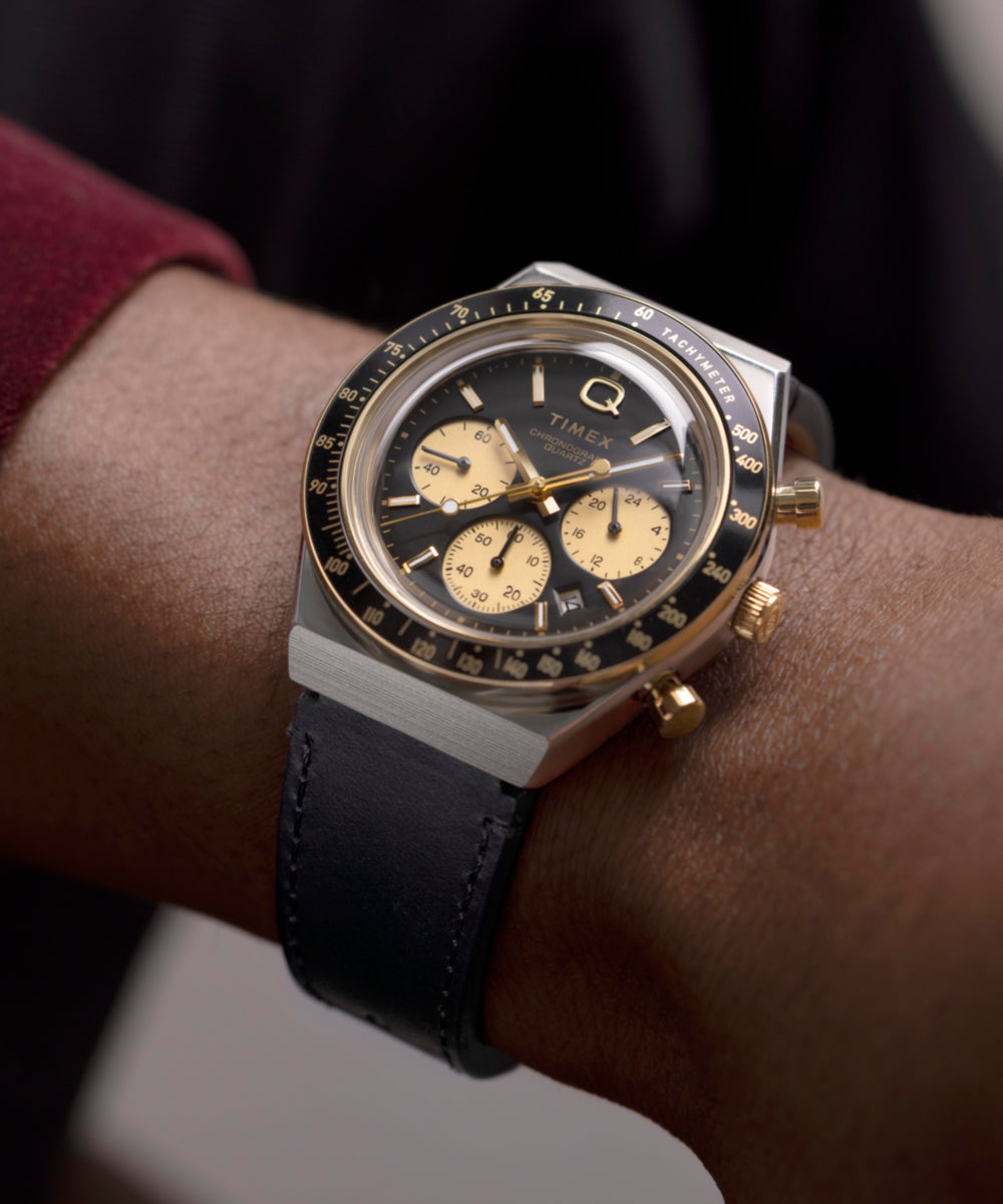 Q Timex® Chronograph 40mm Leather Strap Watch - TW2W64300