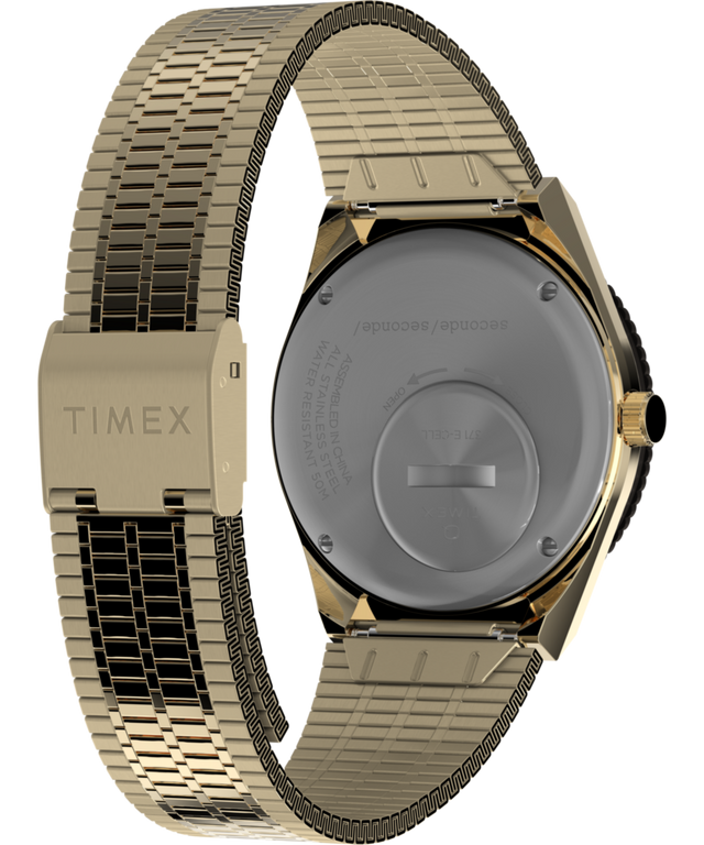 TW2W70700 Timex x seconde/seconde/ Loser 38mm Stainless Steel Bracelet Watch Caseback with Attachment Image
