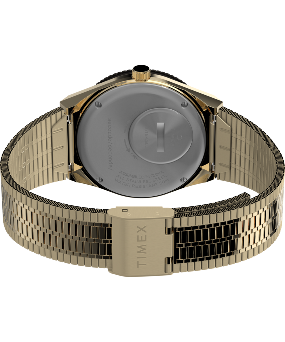 TW2W70700 Timex x seconde/seconde/ Loser 38mm Stainless Steel Bracelet Watch Caseback with Attachment Image
