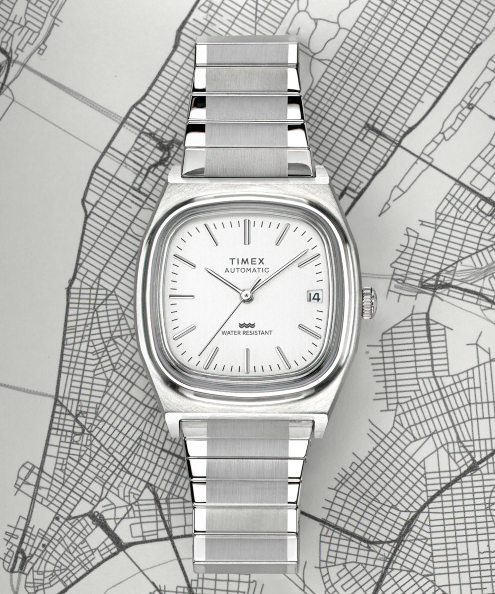 時計 TIMEX 1983 REISSUE TW2W70800 Timex® Automatic 1983 E Line Reissue 34mm Stainless Steel