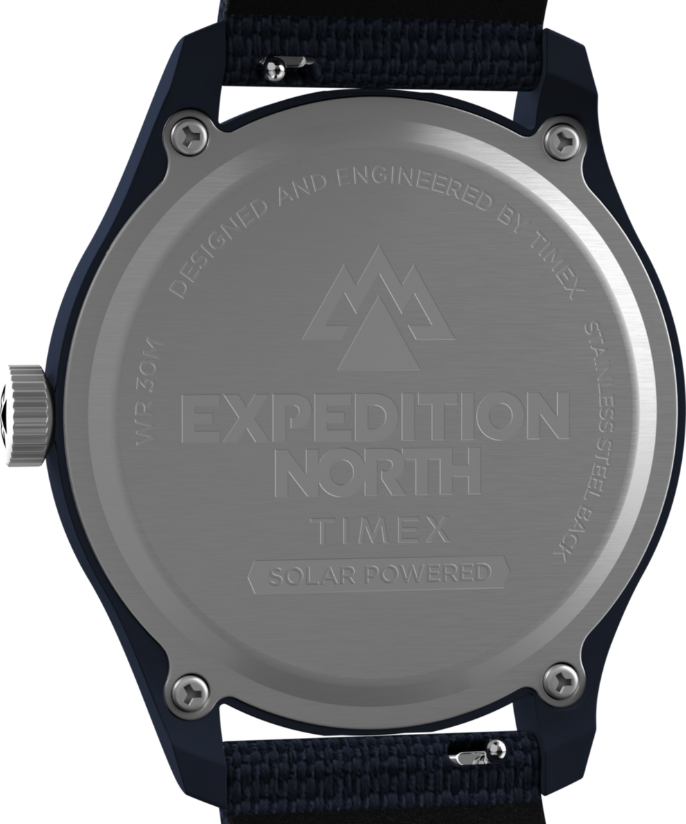 TW2W71200 Expedition Traprock Solar 40mm Eco-friendly Strap Watch   Caseback Image