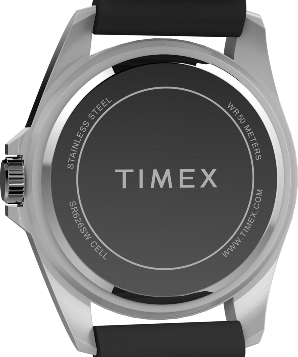 TW2W71400 Men's Dress 42mm Silicone Strap Watch Caseback Image