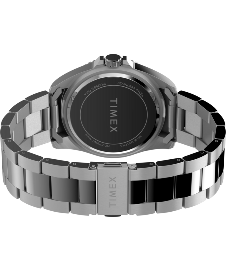 TW2W71500 Men's Dress 42mm Stainless Steel Bracelet Watch Caseback with Attachment Image