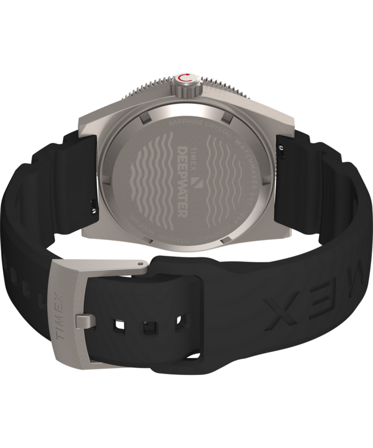 Imagen del fondo de caja con accesorio del reloj TW2W73800 Deepwater Reef 200 Titanium Automatic de 41 mm con correa de caucho sintético