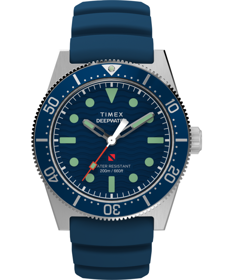 Imagen principal del reloj con correa de caucho sintético Deepwater Reef 200 de 41 mm TW2W74600