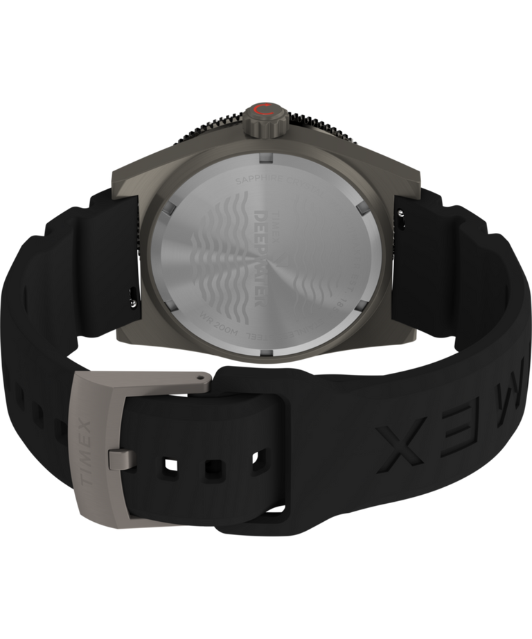 TW2W74700 Deepwater Reef 200 41mm Synthetic Rubber Strap Watch    Caseback with Attachment Image