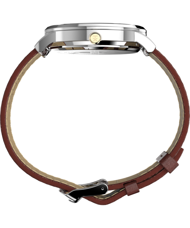 TW2W75600 Waterbury Classic Moon Phase, reloj de 40 mm con correa de piel. Imagen de perfil