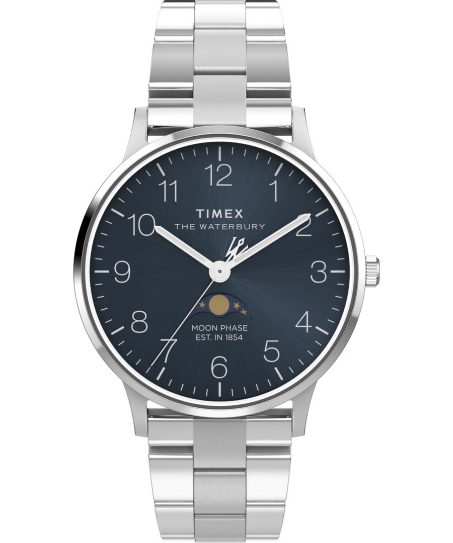 TW2W75700 Waterbury Classic Moon Phase 40mm Stainless Steel Bracelet Watch  Primary Image