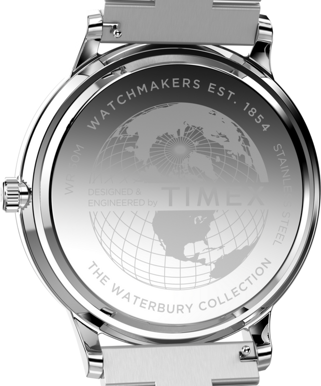 TW2W75700 Reloj Waterbury Classic Moon Phase de 40 mm con brazalete de acero inoxidable  - Imagen del fondo de caja