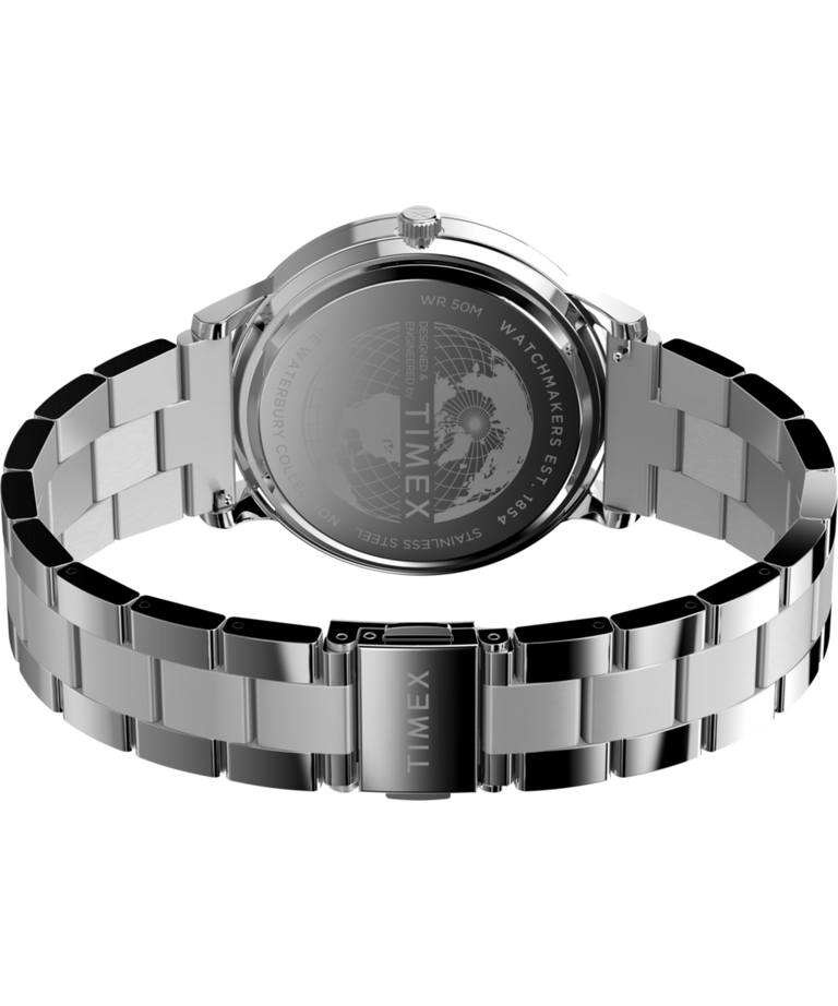 TW2W75700 Reloj Waterbury Classic Moon Phase de 40 mm con brazalete de acero inoxidable  - Imagen del fondo de caja con accesorio