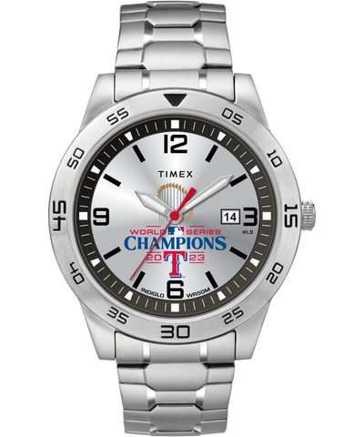 Citation Texas Rangers World Series 42mm Stainless Steel Bracelet Watch