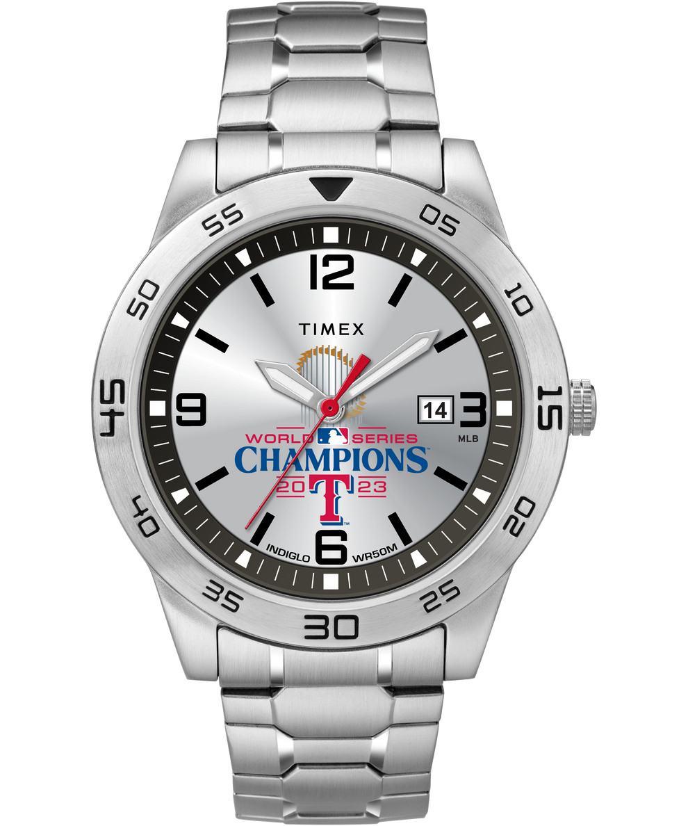 Citation Texas Rangers World Series 42mm Stainless Steel Bracelet Watch