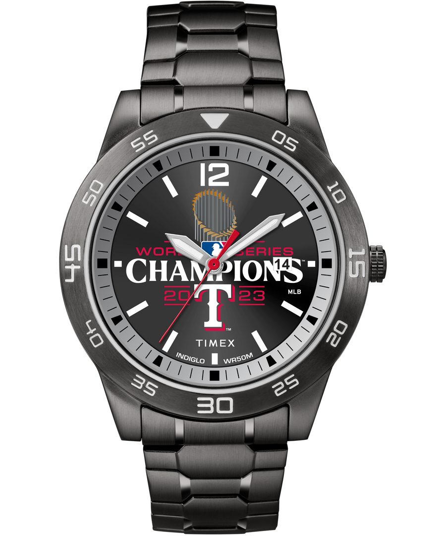 Acclaim Texas Rangers World Series 42mm Stainless Steel Bracelet Watch