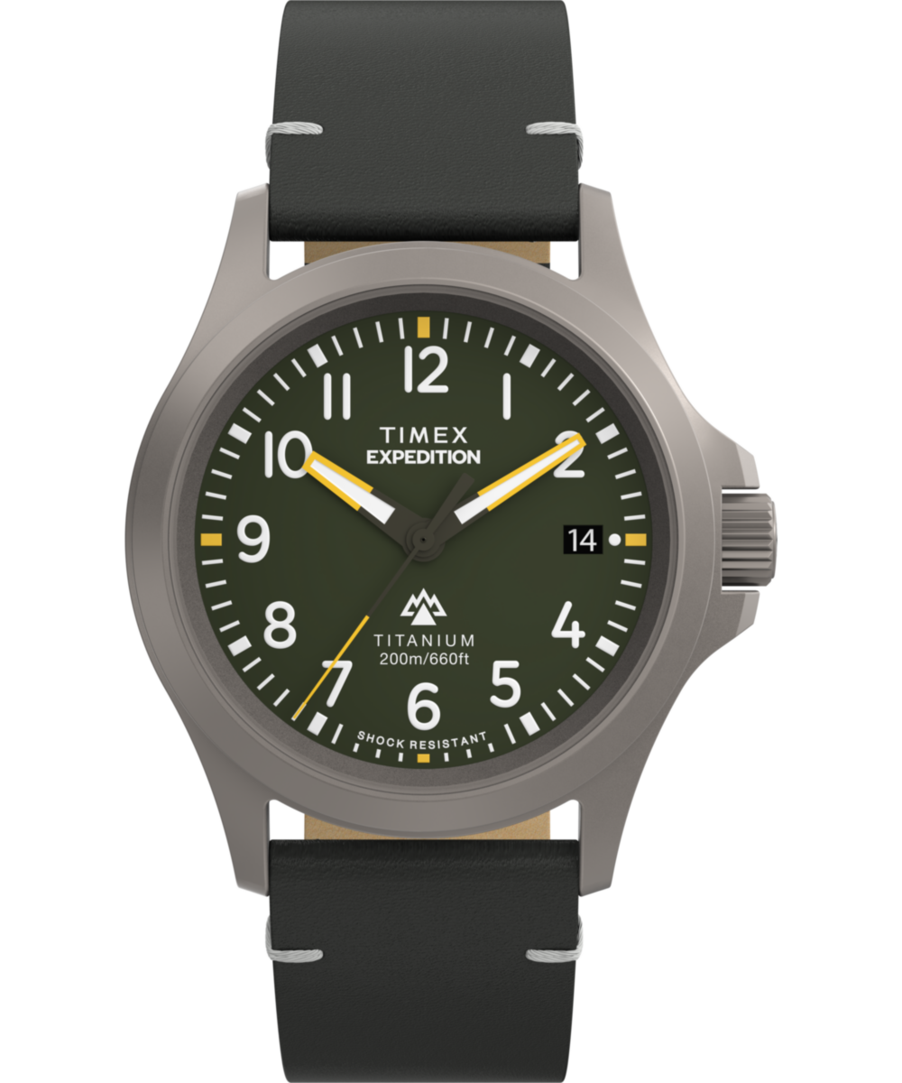 Timex Expedition Titanium 38mm Leather Strap Watch