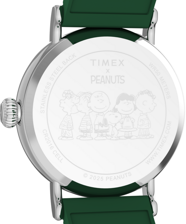 TW2W78900 Peanuts® x Timex Standard Golf 40mm Synthetic Rubber Strap Watch  Caseback Image