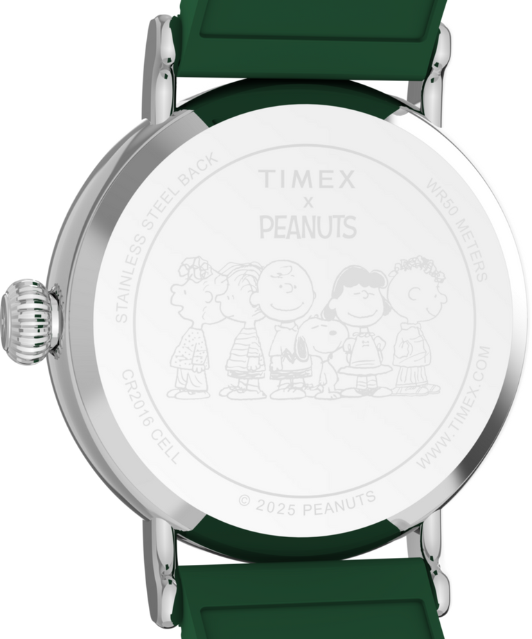 TW2W78900 Peanuts® x Timex Standard Golf 40mm Synthetic Rubber Strap Watch  Caseback Image