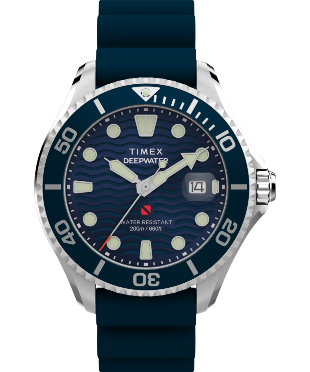 Timex Deepwater Meridian 200 44mm Synthetic Rubber Strap Watch