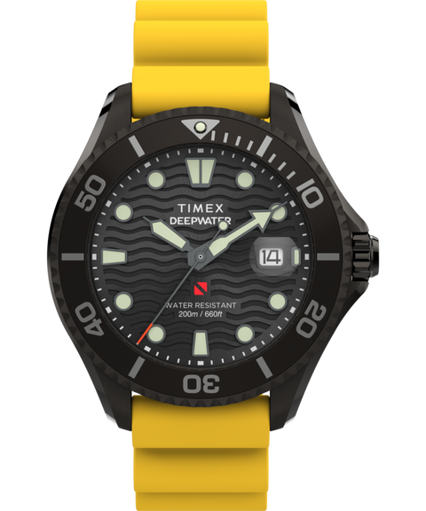 明*園様 TIMEX ダイバーズウォッチ DEEP WATER Deepwater Meridian 200 44mm Synthetic Rubber Strap Watch