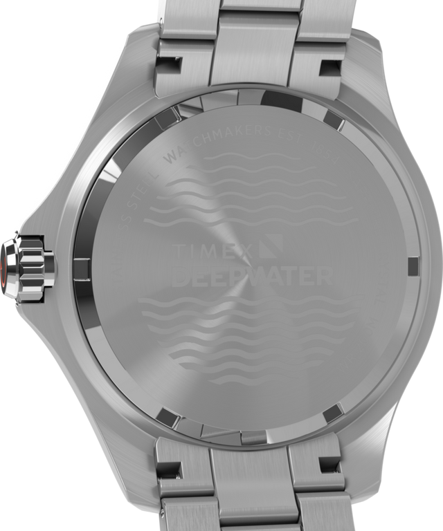 TW2W81900 Deepwater Meridian 200, reloj de 44 mm con brazalete de acero inoxidable: imagen del fondo de la caja