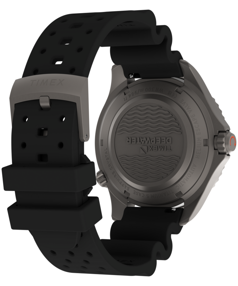 TW2W82100 Deepwater Meridian 300 Titanium HEV Automatic 44mm HNBR Synthetic Rubber Strap Watch Caseback with Attachment Image