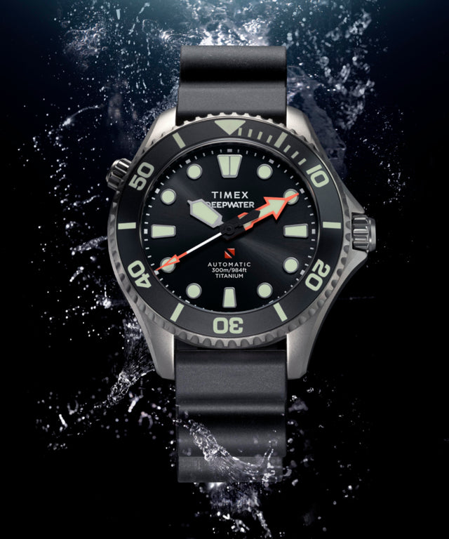 TW2W82100 Deepwater Meridian 300 Titanium HEV Automatic 44mm HNBR Synthetic Rubber Strap Watch Collab Additional Image