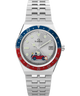 TW2W83300 Peanuts® x Q Timex® GMT, reloj de 38 mm con brazalete de acero inoxidable. Imagen principal