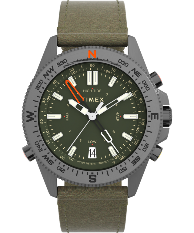 Expedition Tide-Temp-Compass 43mm Leather Strap Watch - TW2W84300
