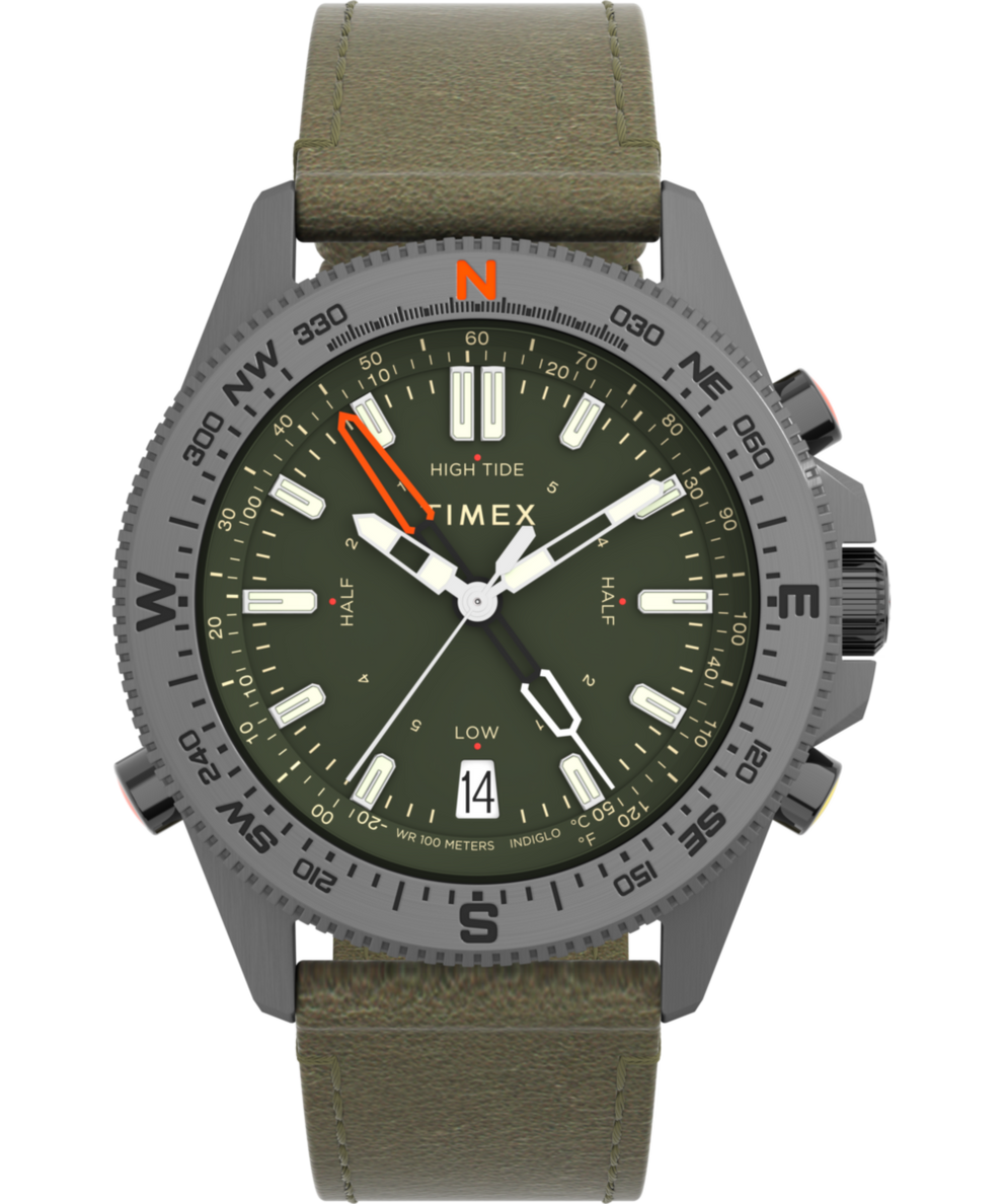 Expedition Tide-Temp-Compass 43mm Leather Strap Watch - TW2W84300