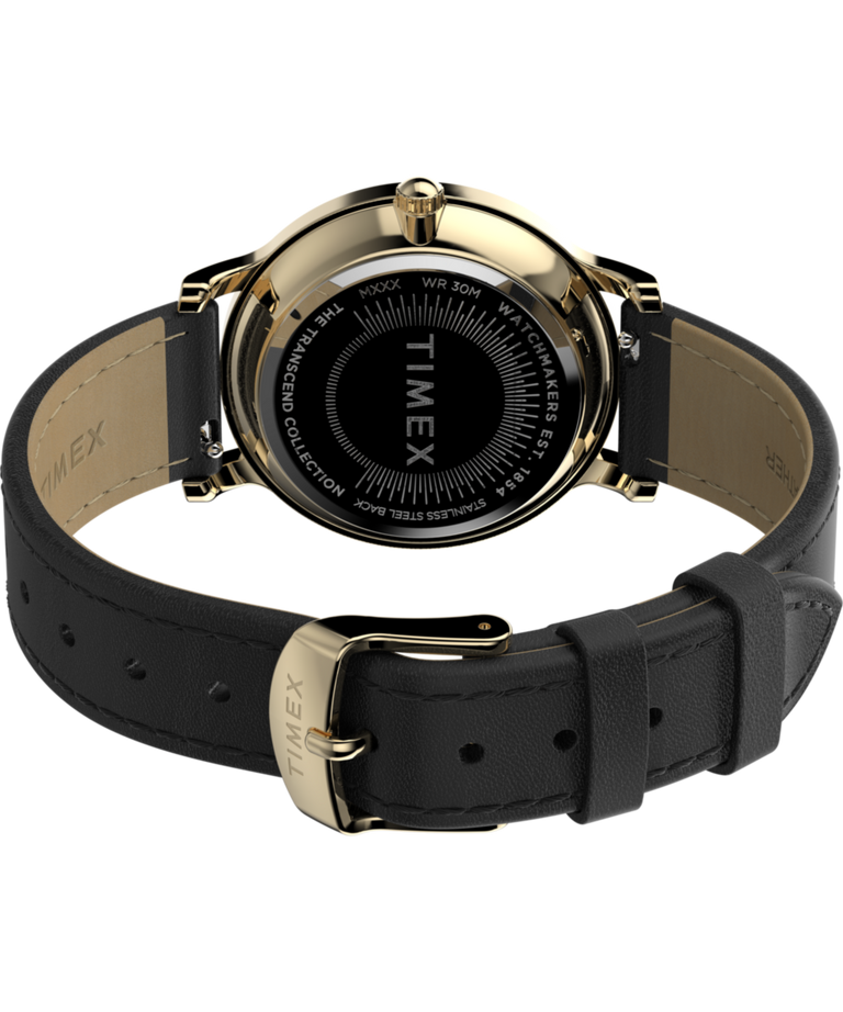 TW2W84600: Imagen del fondo de la caja del reloj Transcend con correa de piel de 34 mm y accesorio