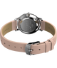 TW2W85100 Timex x Peanuts® Transcend In Bloom 34mm Leather Strap Watch Caseback with Attachment Image