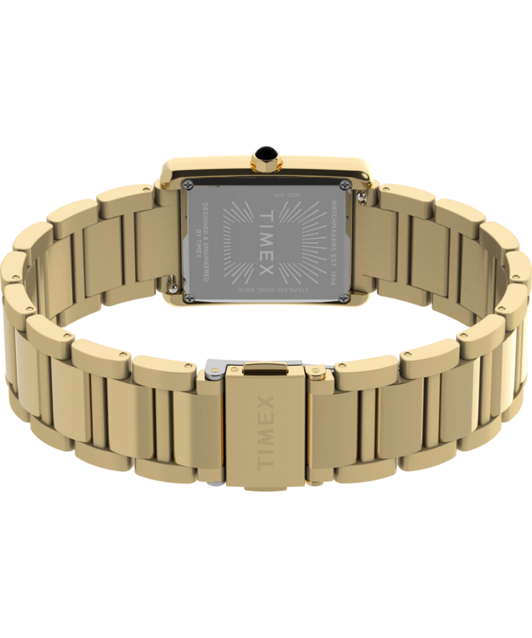 TW2W87500 Reloj Hailey de 24 mm con brazalete de acero inoxidable. Imagen del fondo de la caja con accesorio.