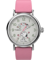 Imagen principal de reloj Peanuts x Timex Standard San Valentín de 40 mm con correa de cuero TW2W88900