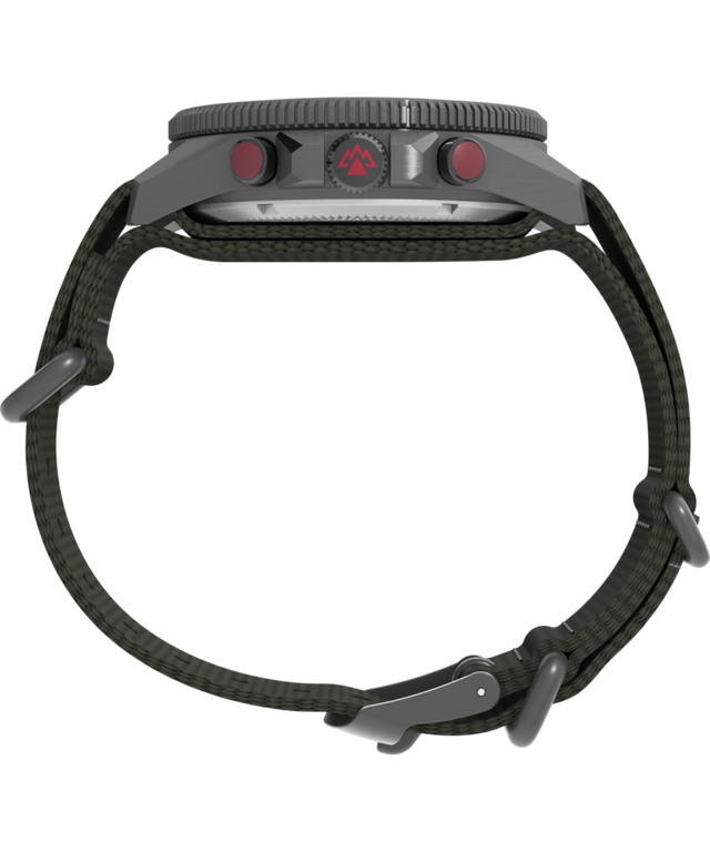 TW2W91100 Expedition: reloj de 43 mm con indicador de marea, temperatura y brújula, y correa de tela. Imagen de perfil