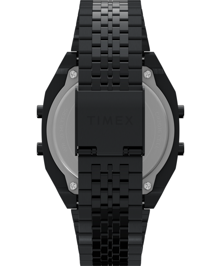 TW2W91600 Timex T80 de acero, 36 mm, correa de acero inoxidable. Imagen de la correa del reloj
