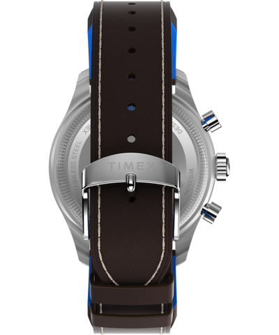 TW2W97200 Timex Fly-Back Chronograph x Pan Am® 43mm Leather Strap Watch  Strap Image