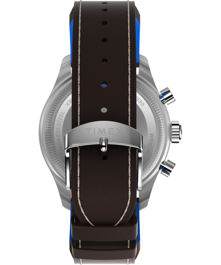 TW2W97200 Pan Am® x Timex Fly-Back Chronograph 43mm Leather Strap Watch  Strap Image