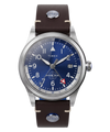 TW2W97300 Pan Am® x Timex Waterbury GMT 39mm Leather Strap Watch  Primary Image