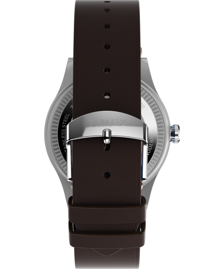 TW2W97300 Pan Am® x Timex Waterbury GMT 39mm Leather Strap Watch  Strap Image