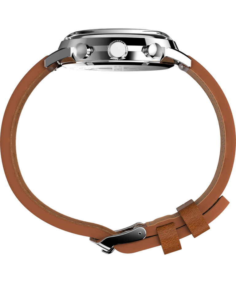 Imagen de perfil del reloj con cronógrafo y taquímetro Marlin® con correa de piel de 40 mm TW2W99100