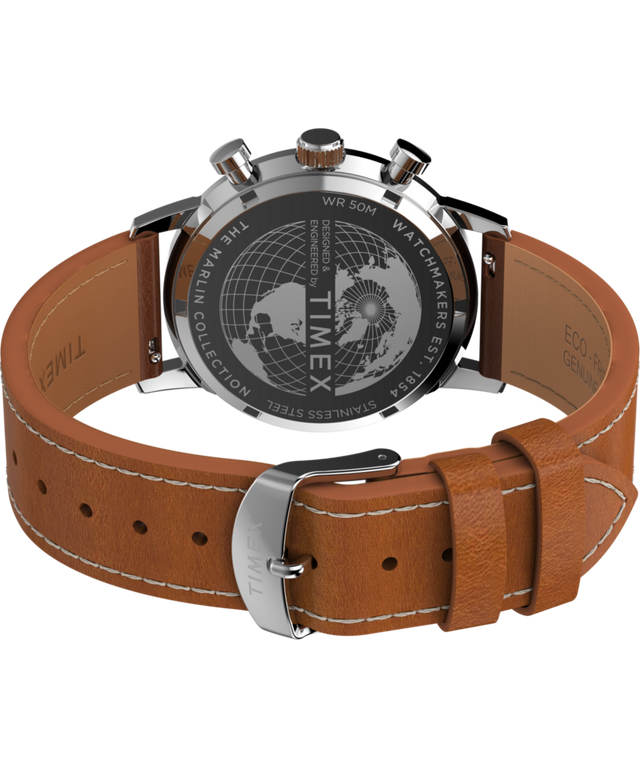 TW2W99100 Reloj Marlin® con cronógrafo y taquímetro, 40 mm, correa de piel. Imagen del fondo de la caja con accesorio.