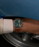 TW2W99100 Reloj Marlin® con cronógrafo y taquímetro, 40 mm, correa de piel. Imagen principal en la muñeca