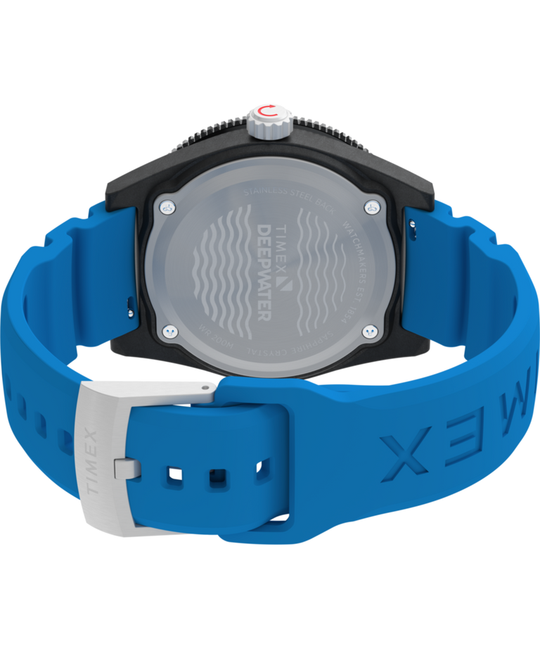 TW2Y02500 Deepwater Reef 200 XCF 43 mm, correa de caucho sintético, fondo de caja del reloj con imagen de la fijación