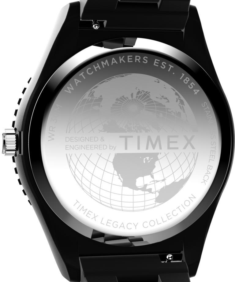 TW2Y04500 Timex Legacy #tide 42mm Recycled Plastic Bracelet Watch Caseback Image
