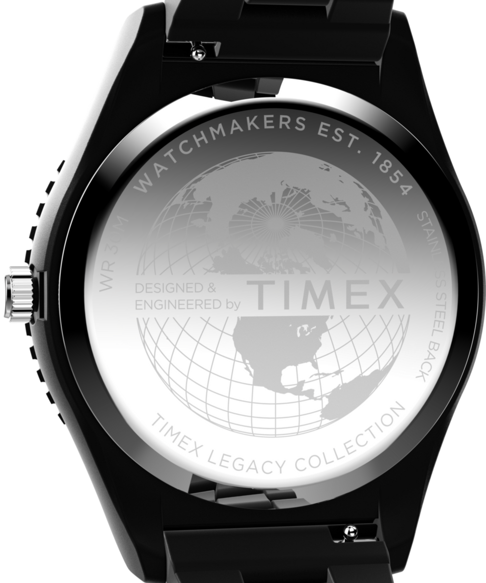 TW2Y04500 Timex Legacy #tide 42mm Recycled Plastic Bracelet Watch Caseback Image