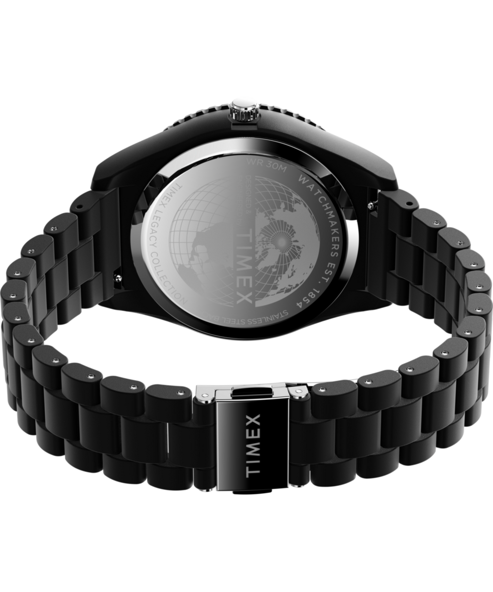 TW2Y04500 Timex Legacy #tide 42mm Recycled Plastic Bracelet Watch Caseback with Attachment Image