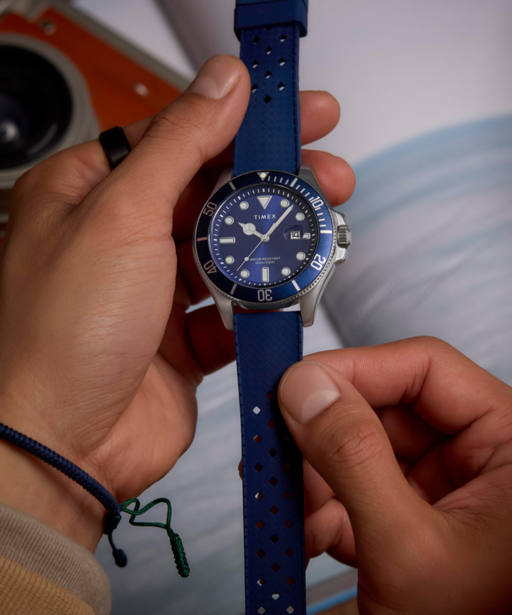 Harborside Coast 44mm Synthetic Rubber Strap Watch - TW2Y05000